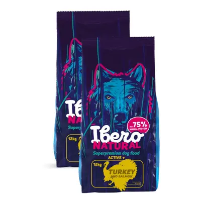 Ibero Natural Dog Active + - 2x12kg