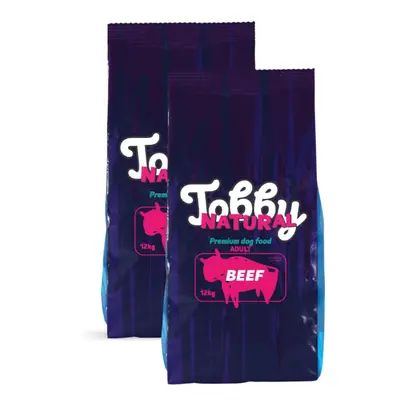 Tobby Natural Dog Beef - 2x14kg