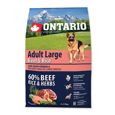 Ontario Dog Adult Large Beef/Rice - 12kg