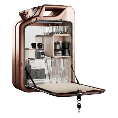 Minibar / kanistr - Bar Cabinet, Copper, 6 variant - Danish Fuel Varianta: Oak