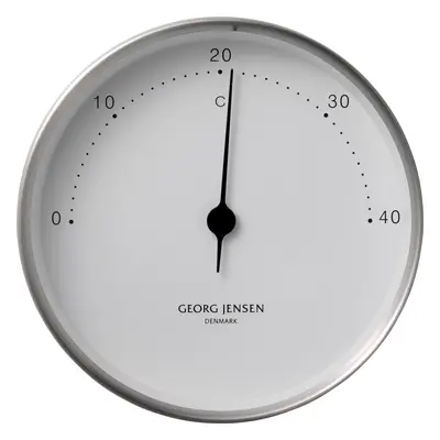 Nerezový teploměr KOPPEL 10 cm, bílý ciferník - Georg Jensen