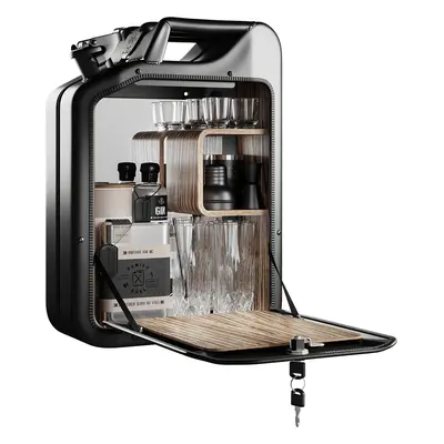 Minibar / kanistr - Bar Cabinet, Nano Black, 6 variant - Danish Fuel Varianta: Zebrano