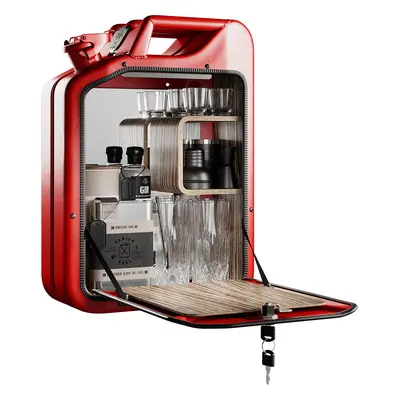 Minibar / kanistr - Bar Cabinet, Gas Red, 6 variant - Danish Fuel Varianta: Zebrano