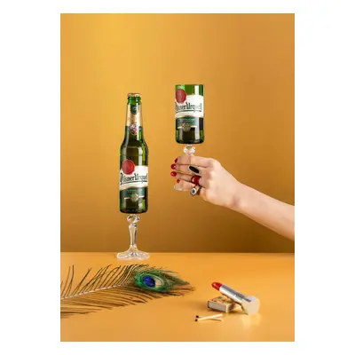 LÁHEV re-design Pilsner Urquel - edice DRUNK GLASSES, 1ks - Lukáš Houdek Provedení: plná láhev