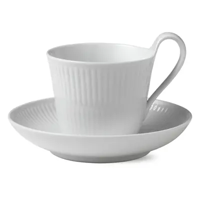 Šálek & podšálek White Fluted, 25 cl - Royal Copenhagen