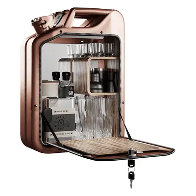 Minibar / kanistr - Bar Cabinet, Copper, 6 variant - Danish Fuel Varianta: Zebrano