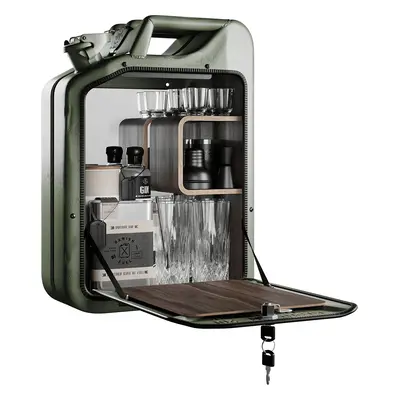 Minibar / kanistr - Bar Cabinet, Army Green, 6 variant - Danish Fuel Varianta: Walnut