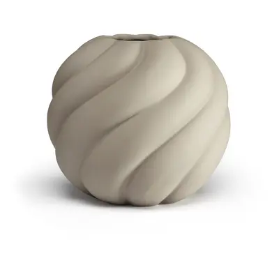 Váza Twist Ball, 12 cm, písková - COOEE