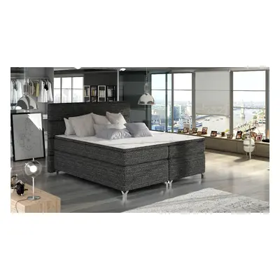 Boxspring Amadeo Rozměr: 180 x 200 cm, látka: Berlin 02, Varianta: Bez LED osvětlení