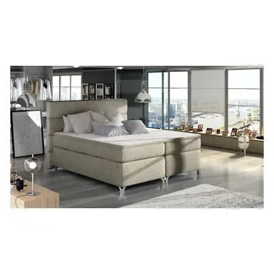 Boxspring Amadeo Rozměr: 160 x 200 cm, látka: Dora 22, Varianta: S LED osvětlení