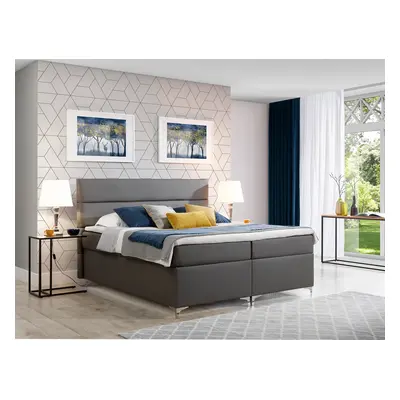 Boxspring Amadeo Rozměr: 160 x 200 cm, látka: Soft 29, Varianta: Bez LED osvětlení