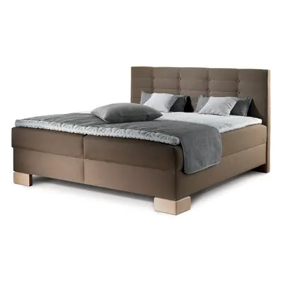 Boxspring Viana Nožičky: C - moření ořech, Rozměr: 180 x 200 cm, varianta nožiček: noha 1