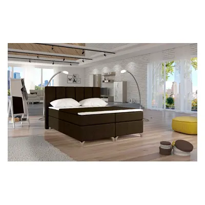 Boxspring Basilio Rozměr: 160 x 200 cm, látka: Sawana 26, Varianta: S LED osvětlení