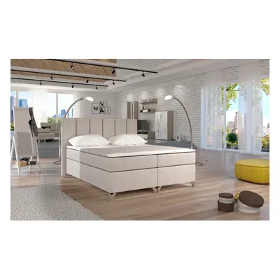 Boxspring Basilio Rozměr: 160 x 200 cm, látka: Dora 21, Varianta: S LED osvětlení