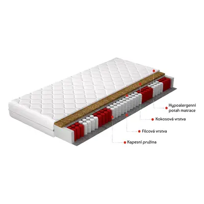 Matrace Pini Rozměr: 90 x 200 cm, Potah: Hypoalergenní potah