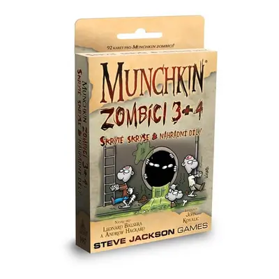 Desková karetní hra Munchkin - Zombíci 3+4: Skryté skrýše a Náhradní díly v češtině