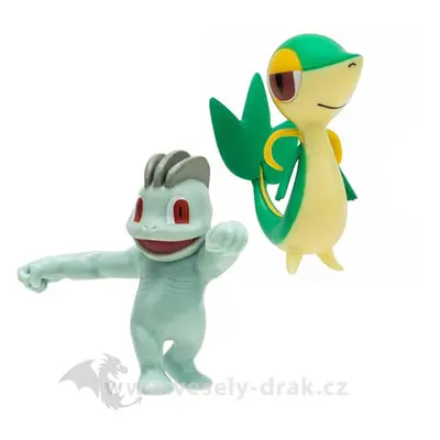 Pokémon akční figurky Machop a Snivy - 5 cm