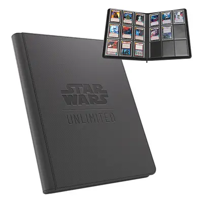 Album na karty Star Wars: Unlimited 9-Pocket na 360 karet se zipem - Black