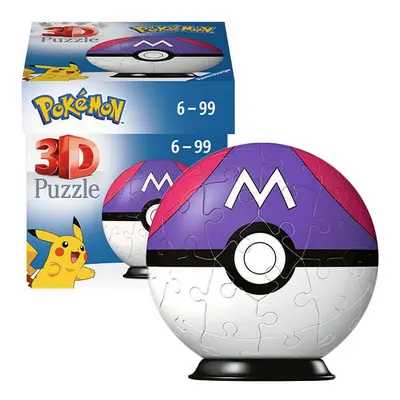 Pokémon 3D Puzzle-Ball - Master Ball - 55 dílů