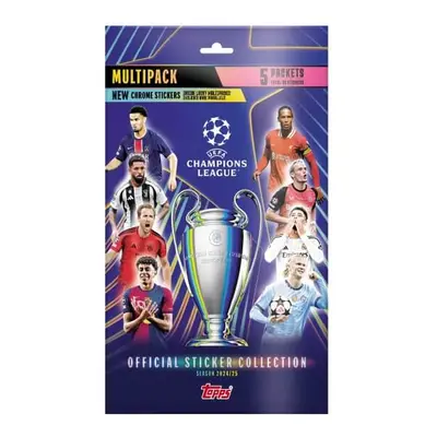 Topps Champions League 2025 Multipack - 5 balíčků samolepek