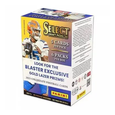 2023 Panini Select Draft Picks NFL Football Blaster Box (Gold Lazer Prizms)