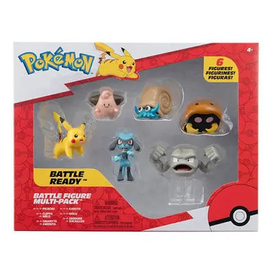 Pokémon akční figurky 6-Pack 5 cm (Pikachu, Riolu, Cleffa a další)