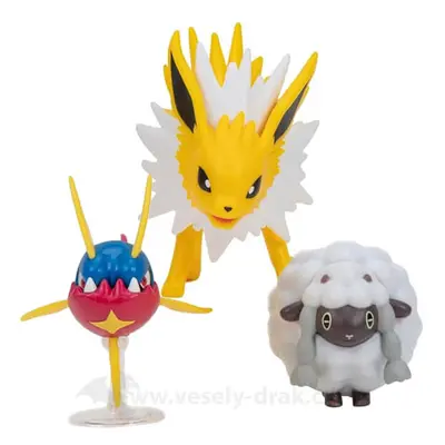 Pokémon akční figurky Wooloo, Carvanha, Jolteon 5 - 7 cm