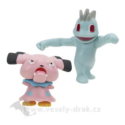 Pokémon akční figurky Machop a Snubbull - 5 cm