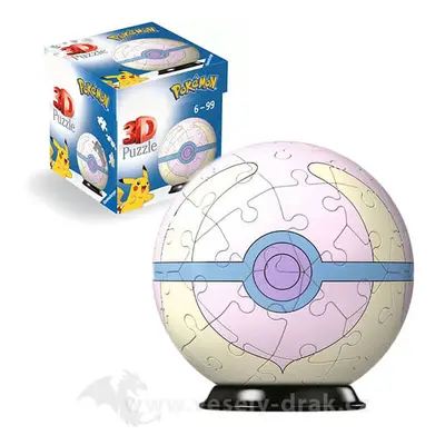 Pokémon 3D Puzzle-Ball - Heal Ball - 55 dílů