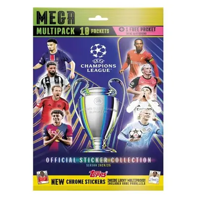 Topps Champions League 2025 Mega Multipack - 10+1 balíčků samolepek