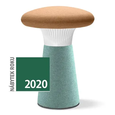 LD SEATING designový taburet FUNGHI, FU-40/54-N0, bílý plast