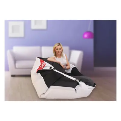 BEANBAG Sedací vak 189x140 duo white - black