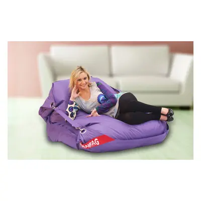 BEANBAG Sedací pytel 189x140 comfort s popruhy violet