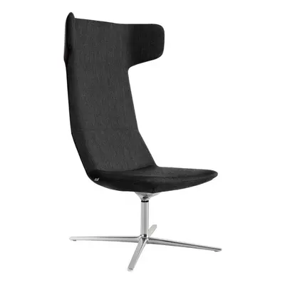 LD SEATING Designové křeslo FLEXI LOUNGE,FL-XL-RA-N6, kříž leštěný hliník