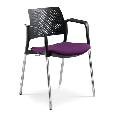 LD SEATING konferenční židle DREAM+ 100BL-N4,BR, kostra chrom