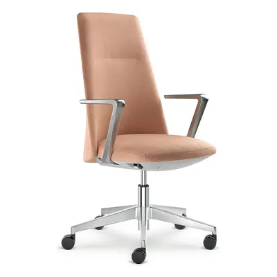 LD SEATING Kancelářské křeslo MELODY DESIGN 785-FR, F40-N6, kříž hliník leštěný