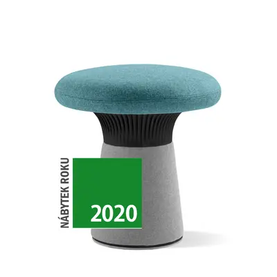 LD SEATING Designový taburet FUNGHI, FU-50/50-N1 černý plast