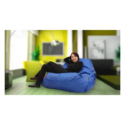 BEANBAG Sedací pytel 189x140 comfort s popruhy dark blue