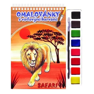 Safari - Omalovánky s vodovými barvami