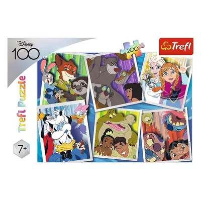 Trefl Puzzle Disney 100 let: Postavičky Disney 200 dílků