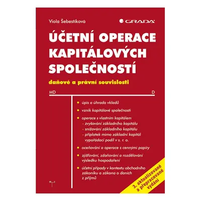 Účetní operace kapitálových společností - Viola Šebestíková