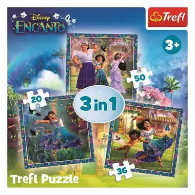 Trefl Puzzle Encanto: Postavy/3v1 (20,36,50 dílků)