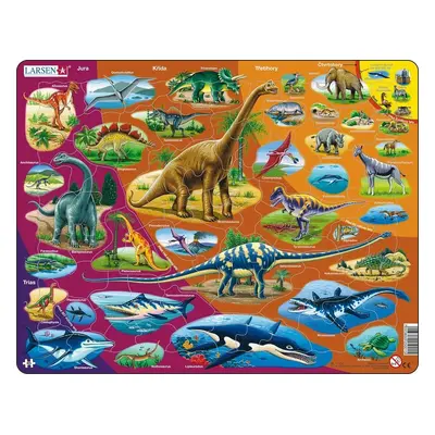 Puzzle MAXI - Dinosauři/85 dílků - Larsen