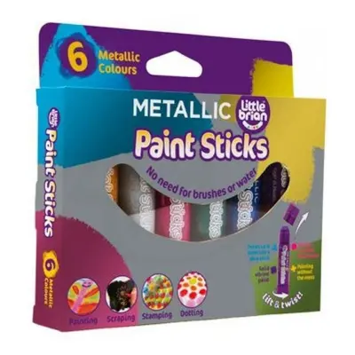 Little Brian Paint Sticks - Metalické barvy 6 ks - EPEE