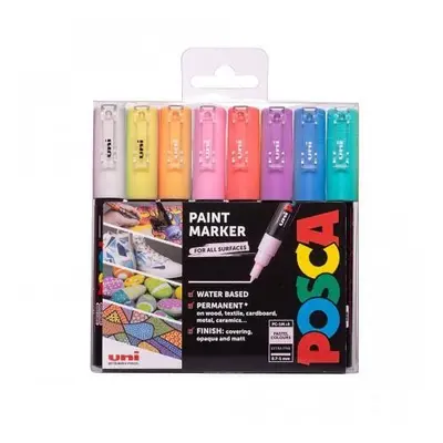 Posca sada popisovačů PC-1M, 0,7 - 1 mm, pastelové barvy (8 ks)