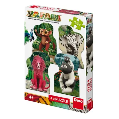 Zafari: Zoomba a kamarádi puzzle 4x54 dílků - Dino