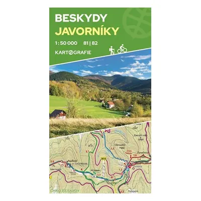 Beskydy, Javorníky 81|82 - oboustranná turistická mapa 1:50 000