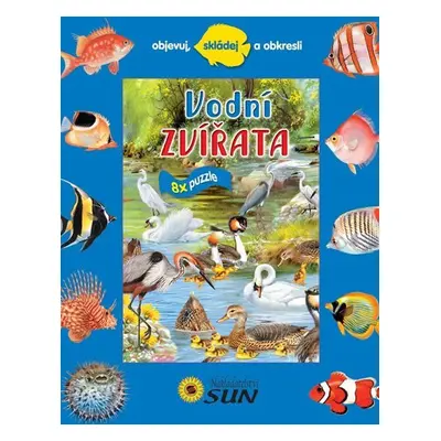 Vodní zvířata - 8x puzzle, objevuj, skládej a obkresli