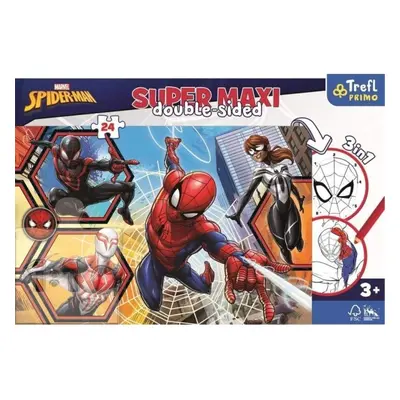 Trefl Puzzle Spiderman jde do akce super maxi 24 dílků - oboustranné