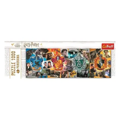 Puzzle Harry Potter - Čtyři bradavické koleje 1000 dílků Panoramatické - Trefl